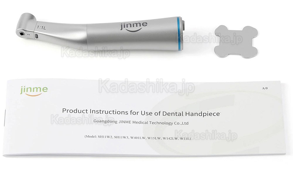 Jinme W11L 歯科用等速コントラアングルハンドピース（光ファイバー + 内部注水付き）